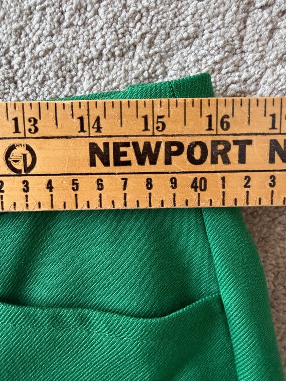 Banana Republic Lido Pants Green Mid-rise Straight Italian Wool Size 8 - Picture 8 of 10